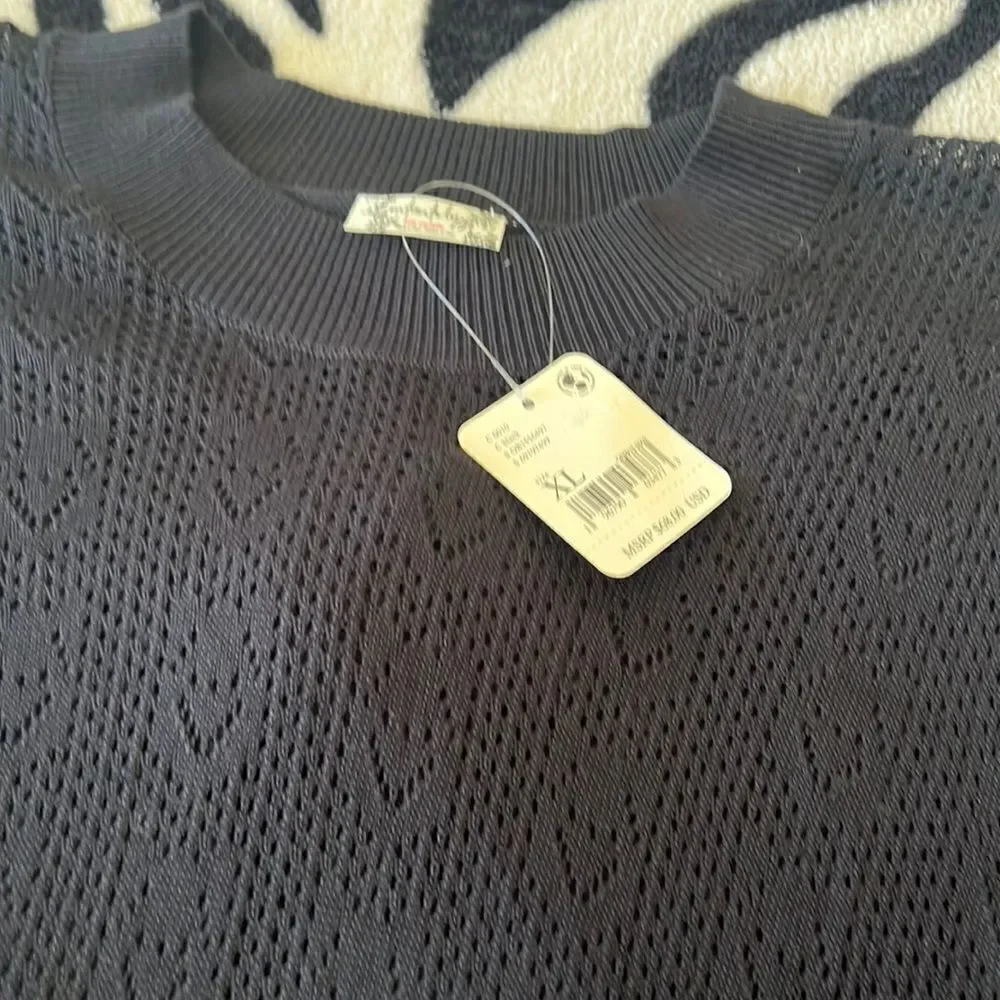 NWT Free people sexy black bodysuit XL